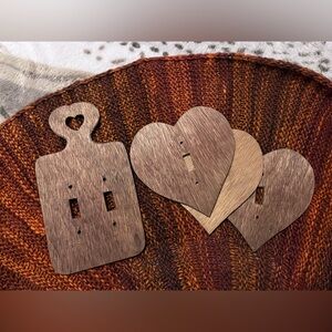Matching Wood Heart Light Covers